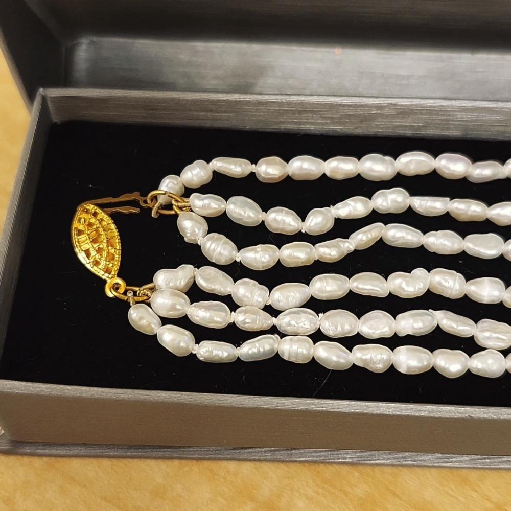 3 Strand Fresh Water Pearl Necklace